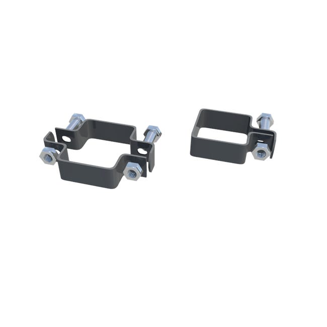 Leroymerlin Collare di fissaggio in ACCIAIO FERRO BULLONI Doppio quadrato H 3.5 cm x L 11 cm x L 11 cm antracite Discount Store per i nuovi prodotti