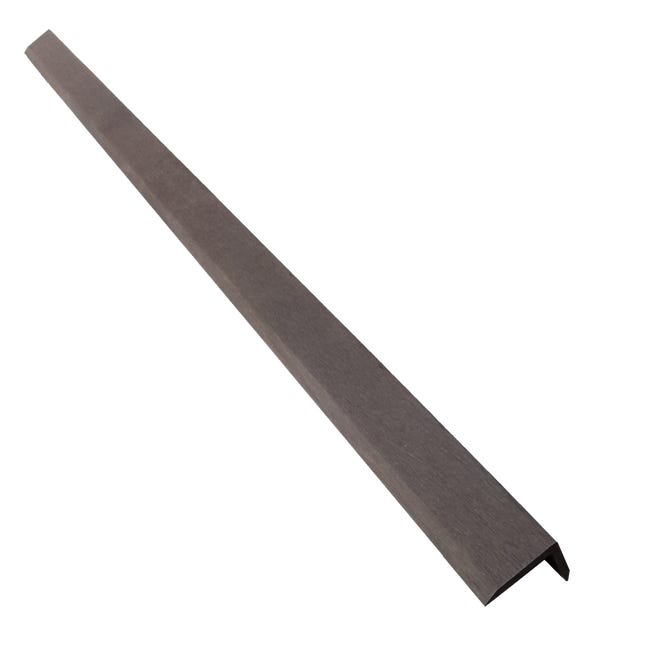Leroymerlin Profilo angolare NATERIAL Atlas Rio composito di legno e plastica (wpc) 240 x 4 cm grigio scuro 1 pz Duty-free