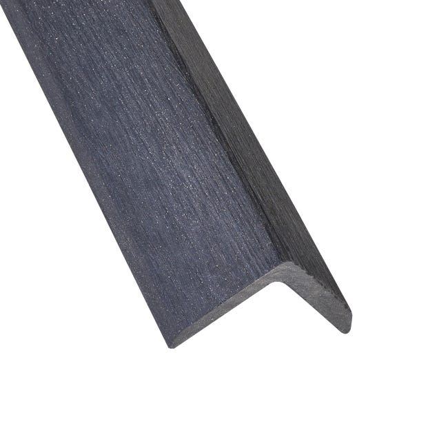 Leroymerlin Profilo angolare NATERIAL Atlas Rio composito di legno e plastica (wpc) 240 x 4 cm grigio scuro 1 pz Duty-free