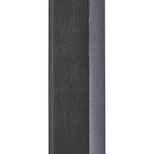 Leroymerlin Profilo angolare NATERIAL Atlas Rio composito di legno e plastica (wpc) 240 x 4 cm grigio scuro 1 pz Duty-free