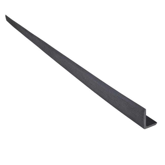 Leroymerlin Profilo angolare NATERIAL Atlas Rio composito di legno e plastica (wpc) 240 x 4 cm grigio scuro 1 pz Duty-free