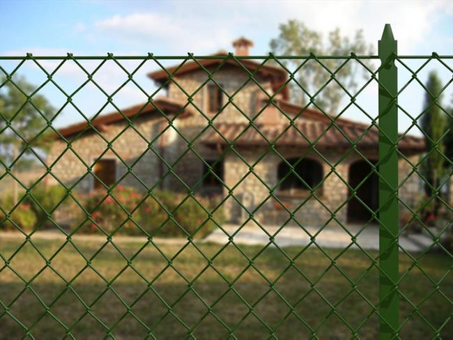 Leroymerlin Palo in ACCIAIO FERRO BULLONI plastificato a t H 150 cm x L 3 cm x L 3 cm verde In Linea