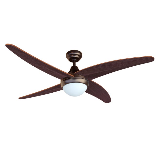 Leroymerlin Ventilatore da soffitto Mar Regal noce scuro Ø 122 cm CCT dimmerabile SULION IP20 Vendita
