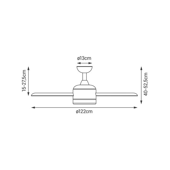Leroymerlin Ventilatore da soffitto Mar Regal noce scuro Ø 122 cm CCT dimmerabile SULION IP20 Vendita