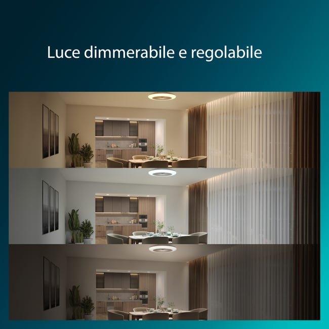 Leroymerlin Ventilatore da soffitto Amigo Led Cielo stellato DC 6500LM bianco Ø 57.7 cm PHILIPS IP20 Spedizione Gratuita