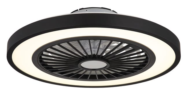 Leroymerlin Ventilatore da soffitto BLIZZAK nero Ø 54 cm dimmerabile IP20 Soddisfazione Garantita