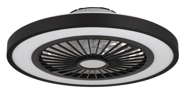 Leroymerlin Ventilatore da soffitto BLIZZAK nero Ø 54 cm dimmerabile IP20 Soddisfazione Garantita