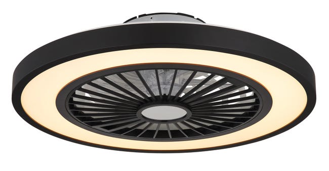 Leroymerlin Ventilatore da soffitto BLIZZAK nero Ø 54 cm dimmerabile IP20 Soddisfazione Garantita