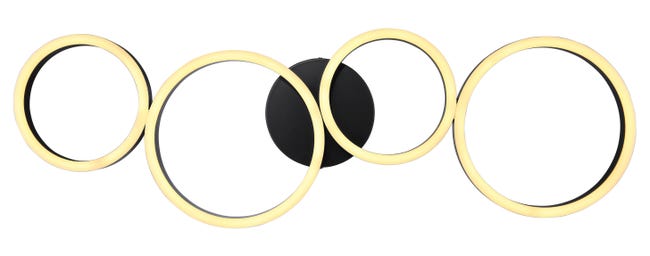Leroymerlin Plafoniera LED moderno Venosa nero luce calda GLOBO Promozione Limitata