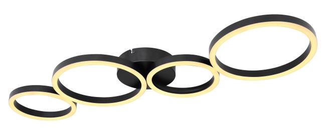 Leroymerlin Plafoniera LED moderno Venosa nero luce calda GLOBO Promozione Limitata