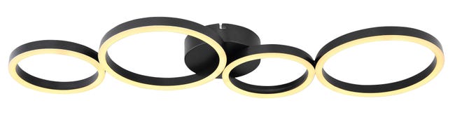 Leroymerlin Plafoniera LED moderno Venosa nero luce calda GLOBO Promozione Limitata