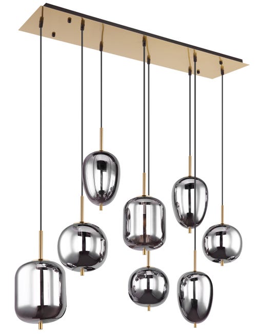 Leroymerlin Lampadario Moderno Blacky I 8x E14 GLOBO Fino Al -60%