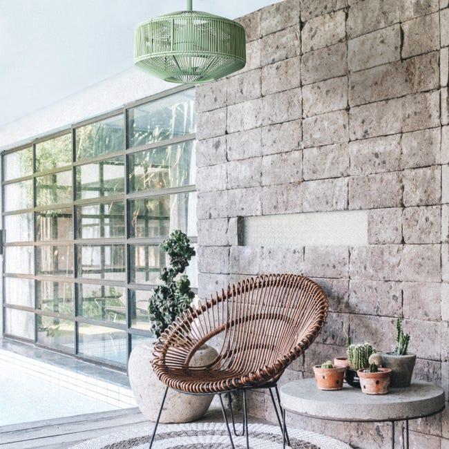 Leroymerlin Ventilatore da soffitto Jade verde Ø 52.5 cm CCT dimmerabile SULION IP44 Shopping Online