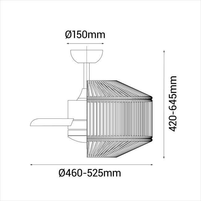 Leroymerlin Ventilatore da soffitto Jade verde Ø 52.5 cm CCT dimmerabile SULION IP44 Shopping Online