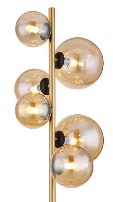 Leroymerlin Lampada da terra Riha dorato H 155cm 6 luci 350 LUMEN Convenienza