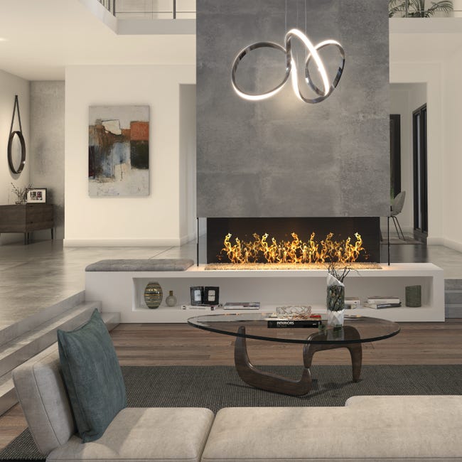 Leroymerlin Lampadario LED moderno Swirl grigio 1700 lumen ARTIKA Sconto