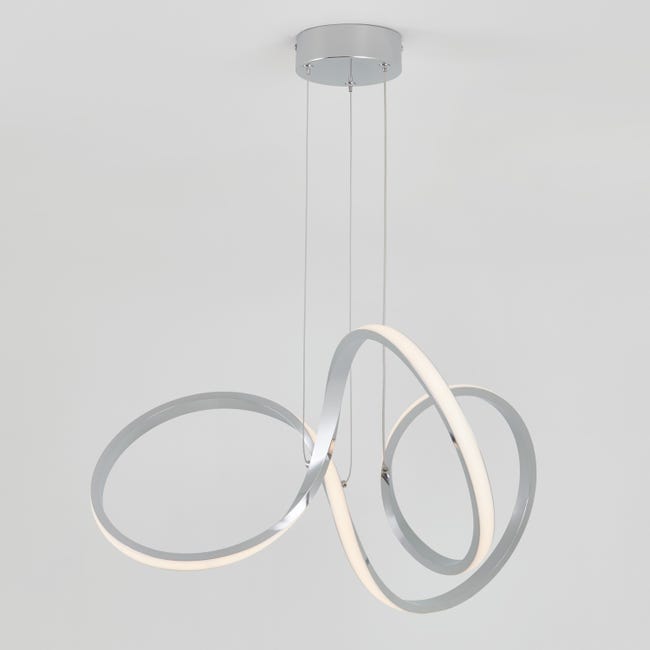 Leroymerlin Lampadario LED moderno Swirl grigio 1700 lumen ARTIKA Sconto