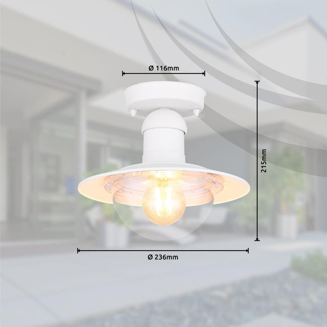 Leroymerlin Plafoniera classico da esterno Sistem E27 Ø 24 cm IP44 Online