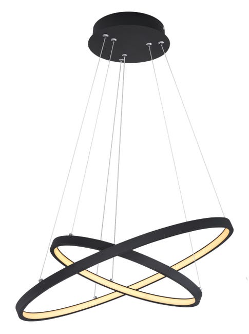 Leroymerlin Lampadario LED moderno Ralph nero luce calda 1500 lumen GLOBO Vendita Economica