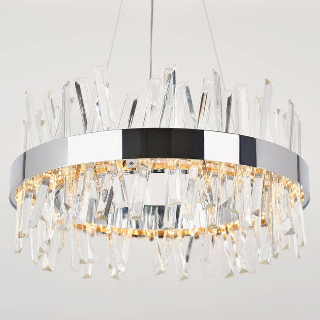 Leroymerlin Lampadario LED moderno Enchanted grigio 2250 lumen ARTIKA Nuova