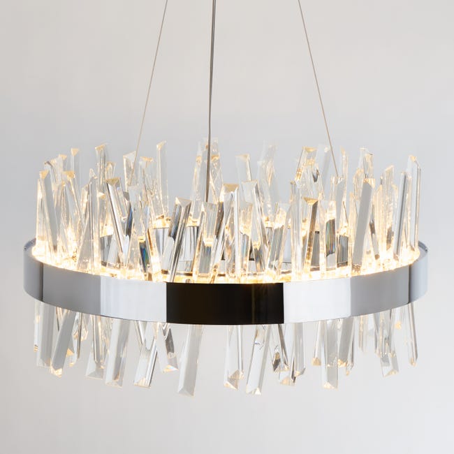 Leroymerlin Lampadario LED moderno Enchanted grigio 2250 lumen ARTIKA Nuova