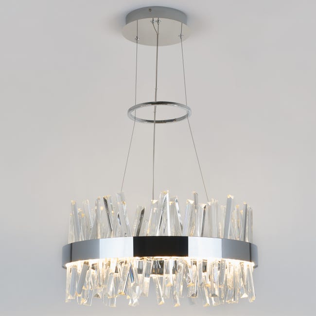 Leroymerlin Lampadario LED moderno Enchanted grigio 2250 lumen ARTIKA Nuova