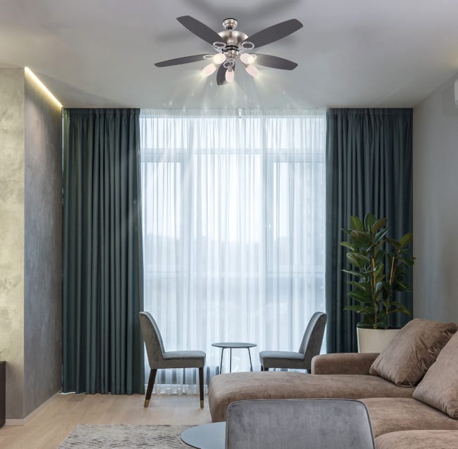 Leroymerlin Ventilatore da soffitto JERRY faggio Ø 130 cm GLOBO IP20 Spedizione gratuita