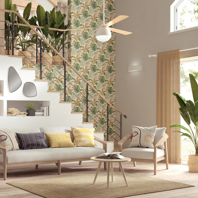 Leroymerlin Ventilatore da soffitto Fungo bambù Ø 132 cm dimmerabile SULION IP20 Flash Sale