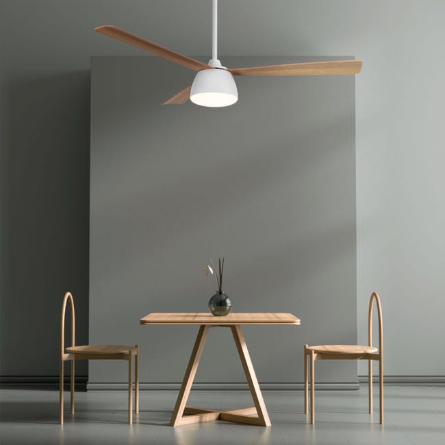 Leroymerlin Ventilatore da soffitto Fungo bambù Ø 132 cm dimmerabile SULION IP20 Flash Sale