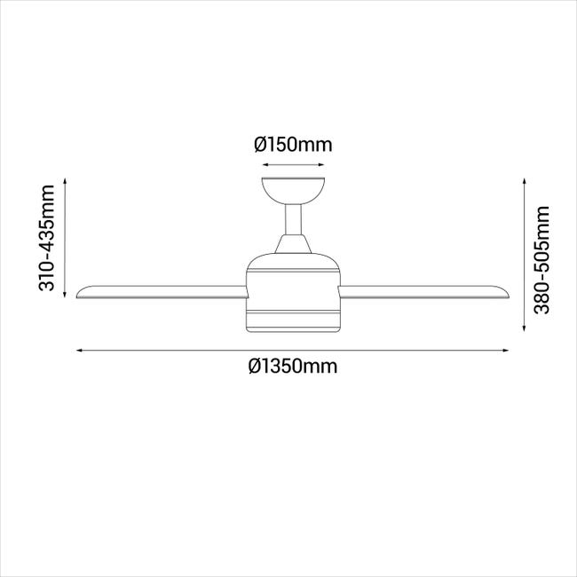 Leroymerlin Ventilatore da soffitto Julia rovere Ø 135 cm CCT dimmerabile SULION IP44 Offerta esclusiva
