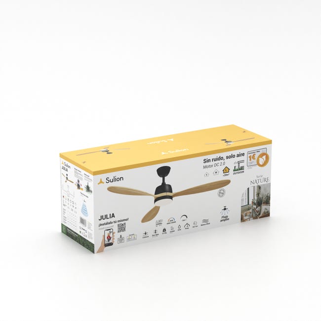 Leroymerlin Ventilatore da soffitto Julia rovere Ø 135 cm CCT dimmerabile SULION IP44 Offerta esclusiva