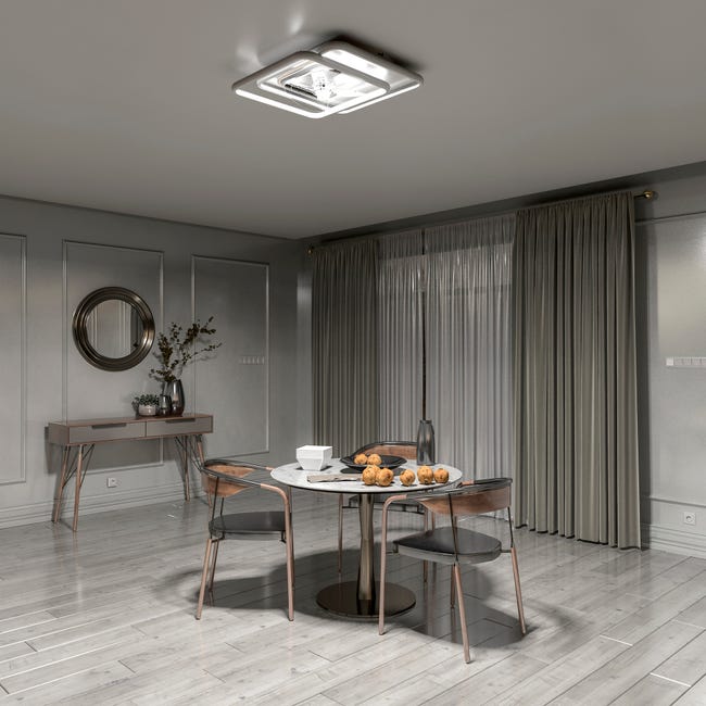 Leroymerlin Ventilatore da soffitto ALTEA bianco Ø 48.8 cm dimmerabile ARTE CONFORT IP20 Vendite stagionali