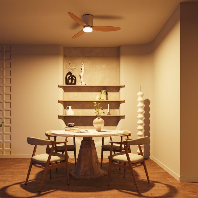 Leroymerlin Ventilatore da soffitto CONIL faggio Ø 122 cm dimmerabile ARTE CONFORT IP20 Black Friday
