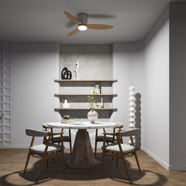 Leroymerlin Ventilatore da soffitto CONIL faggio Ø 122 cm dimmerabile ARTE CONFORT IP20 Black Friday