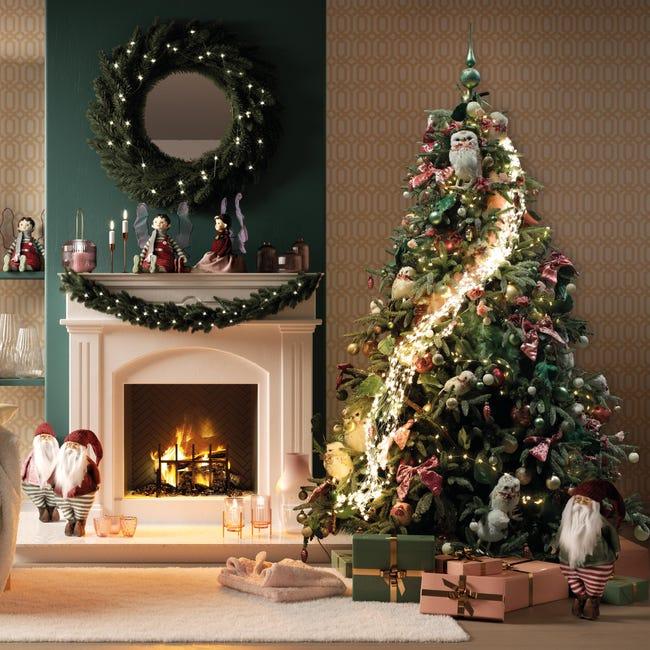 Leroymerlin Tappeto tapp. Twinkle white natale antiscivolo bianco L 170 x L 120 cm Offerta natalizia