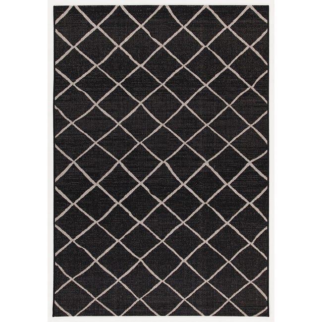 Leroymerlin Tappeto Veranda C geometrico nero argento L 190 x L 133 cm Offerta San Valentino