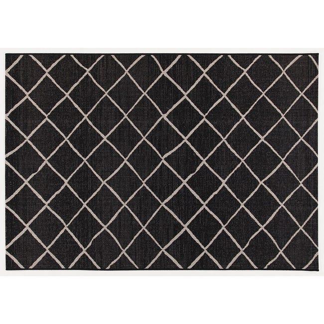 Leroymerlin Tappeto Veranda C geometrico nero argento L 190 x L 133 cm Offerta San Valentino