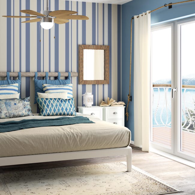 Leroymerlin Cuscino testata letto Panama blu 45 x 70 cm Latest fashion