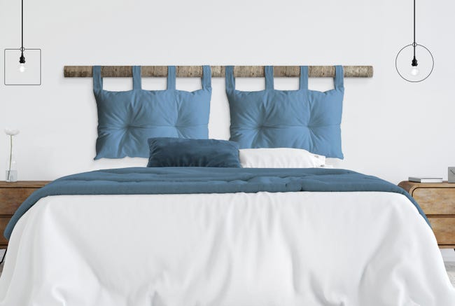 Leroymerlin Cuscino testata letto Panama blu 45 x 70 cm Latest fashion