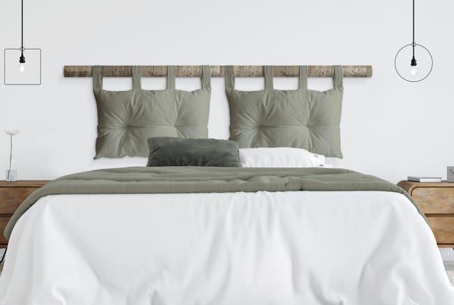 Leroymerlin Cuscino testata letto Ecopelle grigio chiaro 45 x 70 cm Offerte esclusive