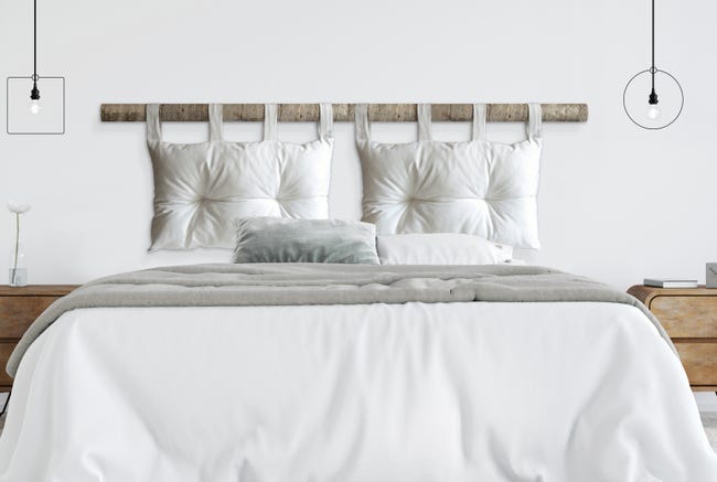 Leroymerlin Cuscino testata letto Panama bianco 45 x 70 cm Bestseller