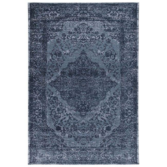 Leroymerlin Tappeto Argentella orientale in cotone blu L 200 x L 140 cm Liquidazione