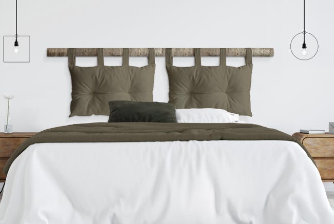 Leroymerlin Cuscino testata letto Panama nocciola 45 x 70 cm Offerte giornaliere