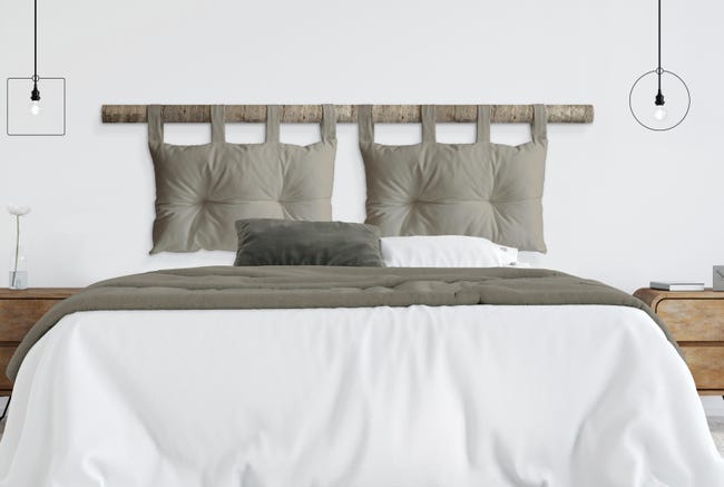 Leroymerlin Cuscino testata letto Panama nocciola chiaro 45 x 70 cm Sconti VIP
