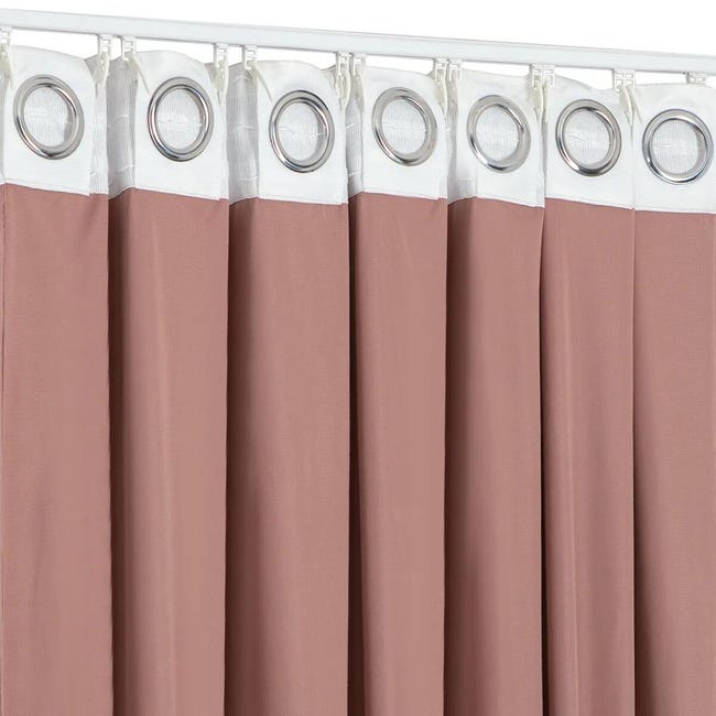 Leroymerlin Tenda Mystic rosa occhiello e fettuccia e passanti nascosti 135x280 cm Rilascio limitato