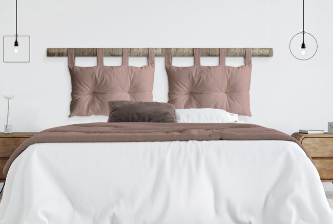 Leroymerlin Cuscino testata letto Panama rosa cipria 45 x 70 cm Ultimo giorno