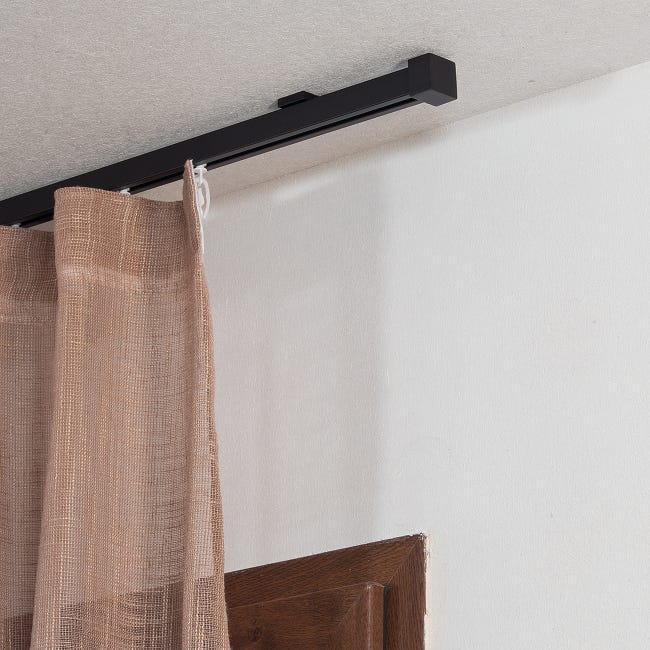 Leroymerlin Kit per binario tenda per onda semplice square senza corda nero in alluminio 200 cm Fino al 50% di sconto
