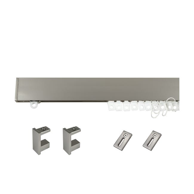 Leroymerlin Kit per binario tenda per onda semplice futura senza corda nickel in alluminio 160 cm Fino al 65% di sconto