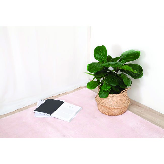 Leroymerlin Tappeto Twinkle Cipria antiscivolo rosa L 120 x L 60 cm Only for today