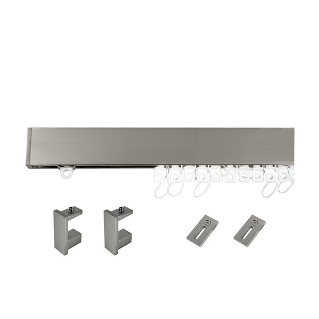 Leroymerlin Kit per binario tenda per onda semplice futura senza corda cromo in alluminio 160 cm